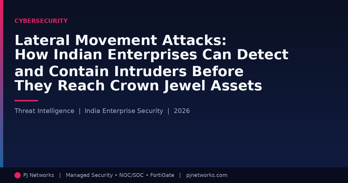 Lateral Movement Attacks: How Indian Enterprises Can Detect and Contain Intruders Before They Reach Your Crown Jewel Assets
