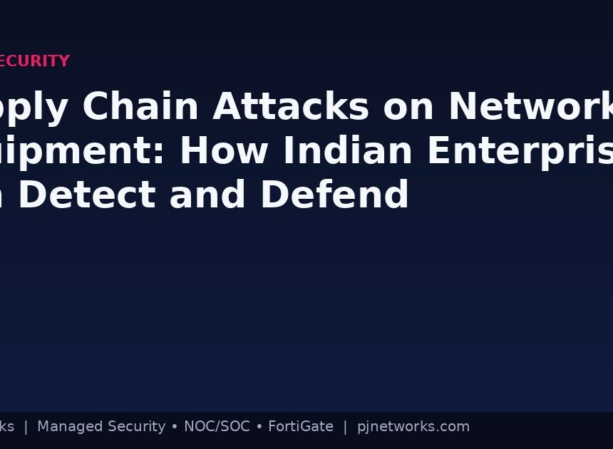 Supply Chain Attacks on Network Equipment: How Indian Enterprises Can Detect and Defend