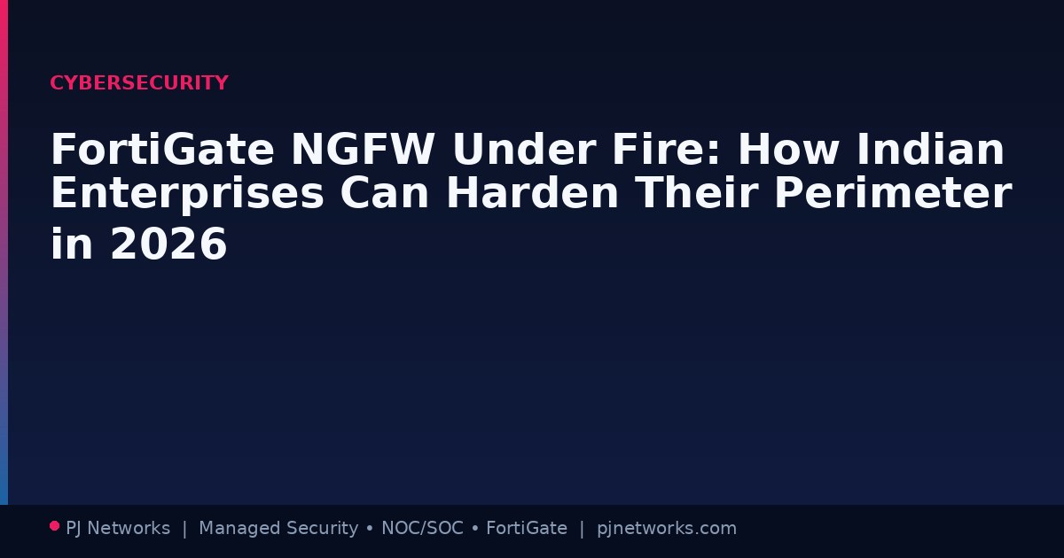 FortiGate NGFW Under Fire: How Indian Enterprises Can Harden Their Perimeter in 2026