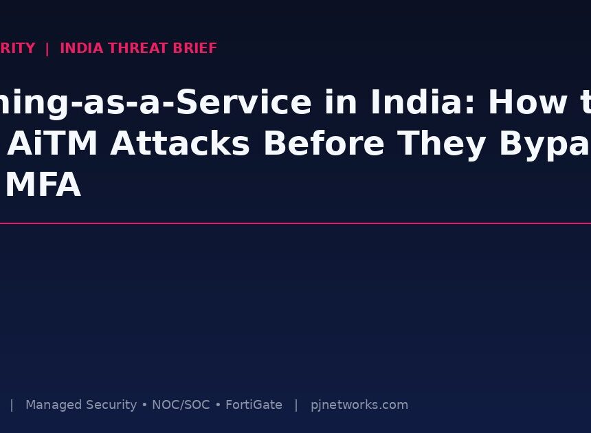 Phishing-as-a-Service in India: How to Stop AiTM Attacks Before They Bypass Your MFA