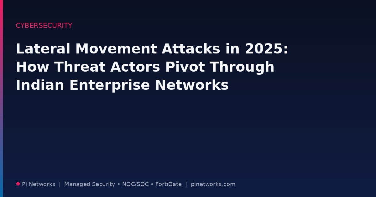 Lateral Movement Attacks in 2025: How Threat Actors Pivot Through Indian Enterprise Networks