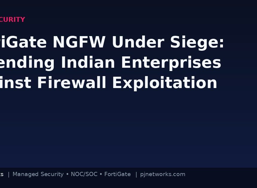 FortiGate NGFW Under Siege: Defending Indian Enterprises Against Firewall Exploitation Campaigns