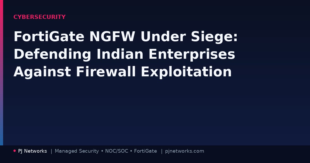 FortiGate NGFW Under Siege: Defending Indian Enterprises Against Firewall Exploitation Campaigns