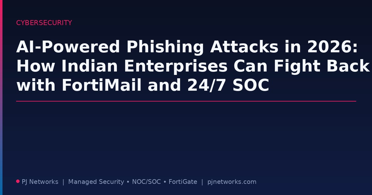 AI-Powered Phishing Attacks in 2026: How Indian Enterprises Can Fight Back with FortiMail and 24/7 SOC