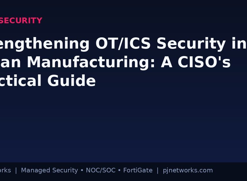 Strengthening OT/ICS Security in Indian Manufacturing: A CISO’s Practical Guide