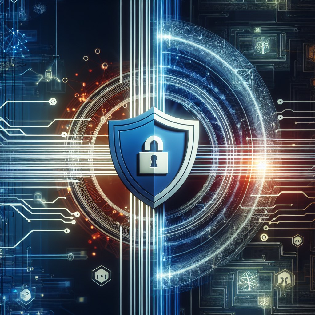 Cybersecurity illustration showing partnership and Fortinet Security Fabric