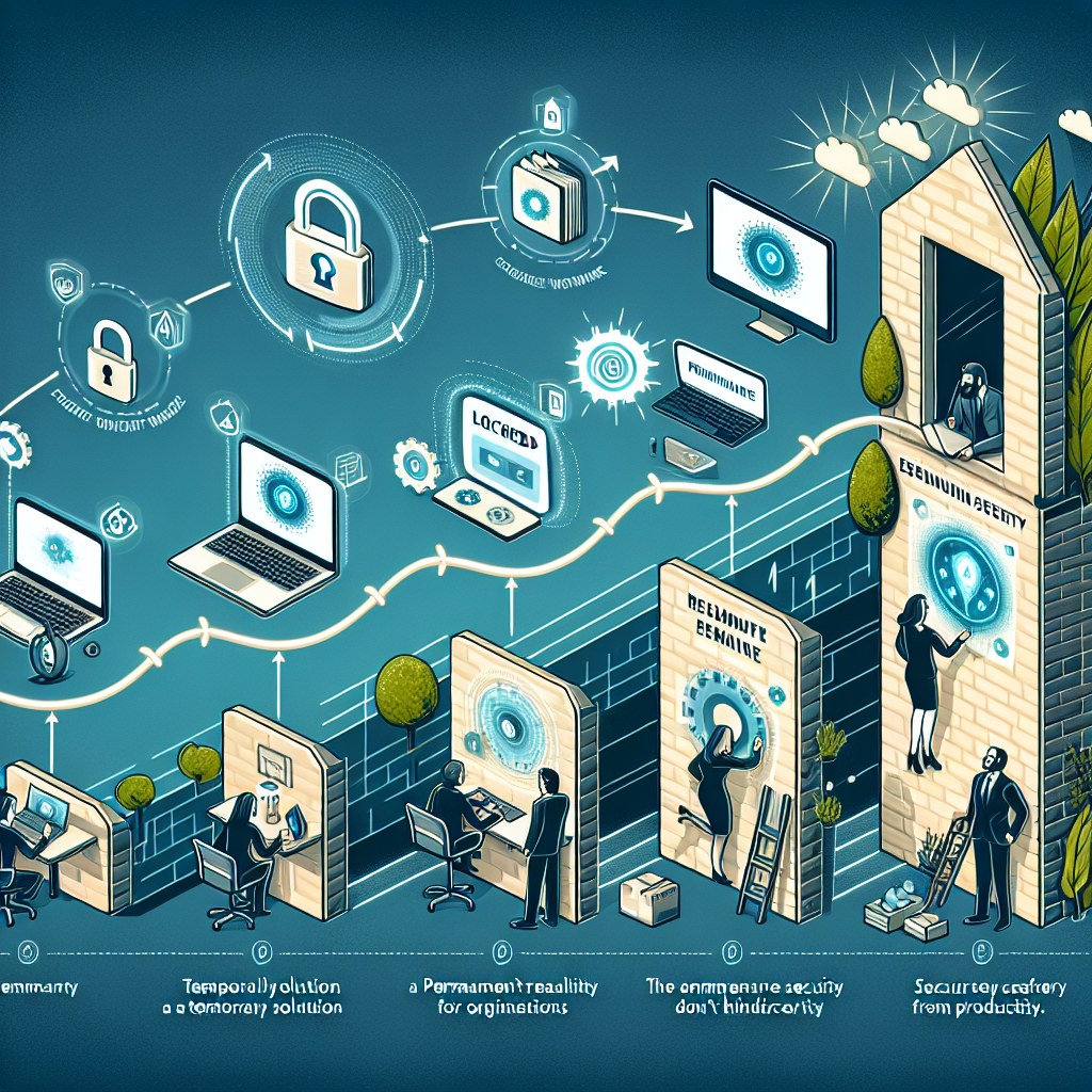 Remote Work Security Illustration