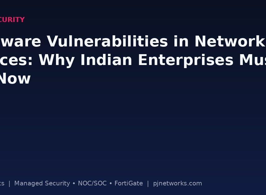 Firmware Vulnerabilities in Network Devices: Why Indian Enterprises Must Act Now