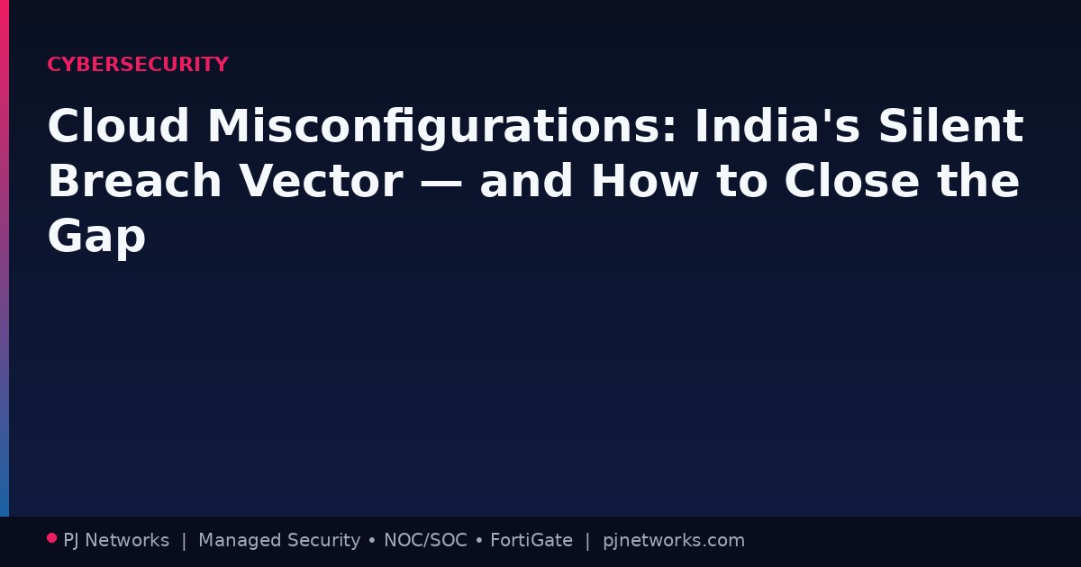 Cloud Misconfigurations: India’s Silent Breach Vector — and How to Close the Gap