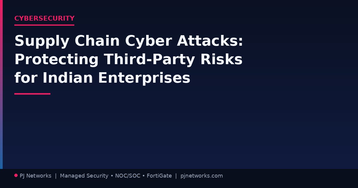 Supply Chain Cyber Attacks: How Indian Enterprises Can Protect Third-Party Risks in 2025